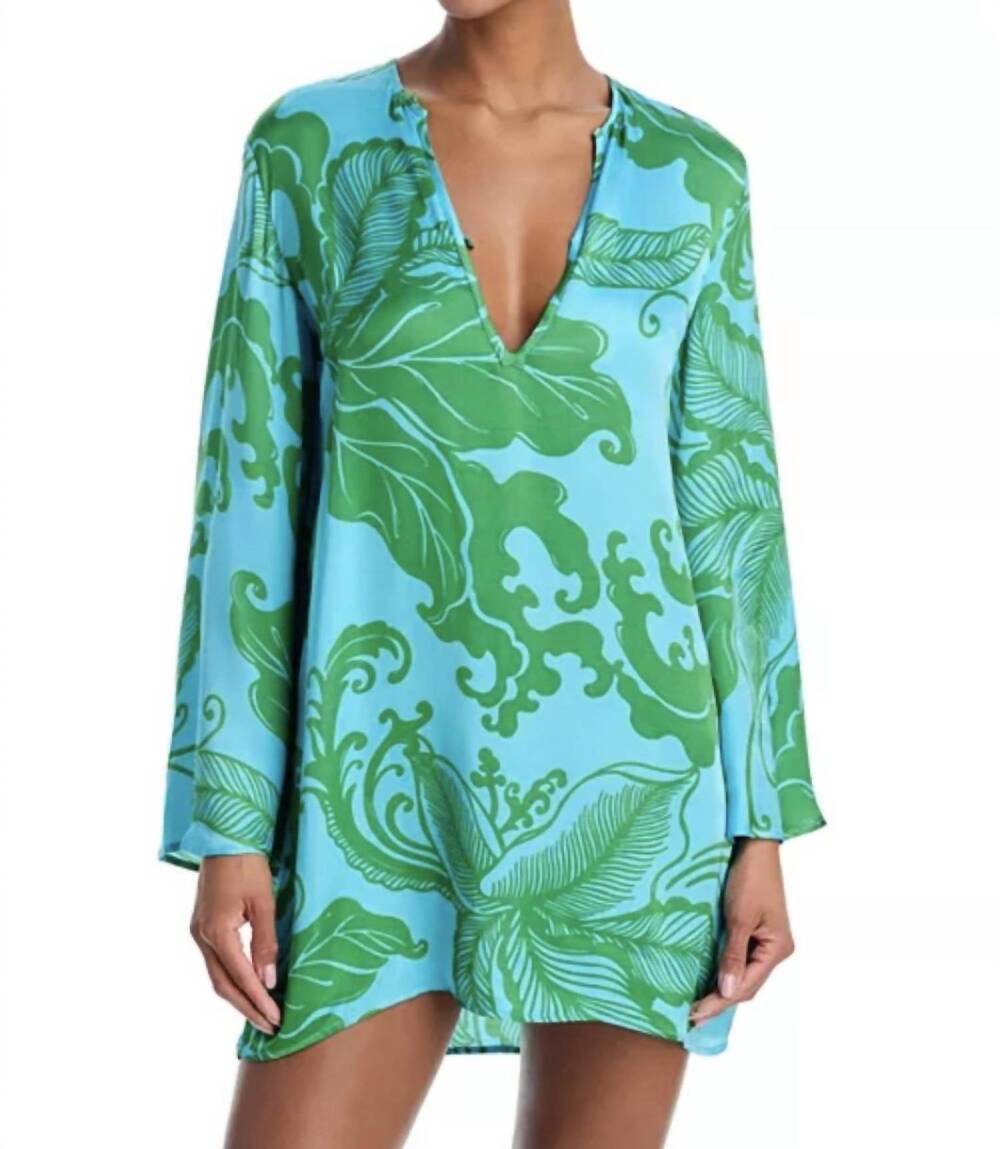 NEW POUPETTE ST BARTH gia mini dress in green reef